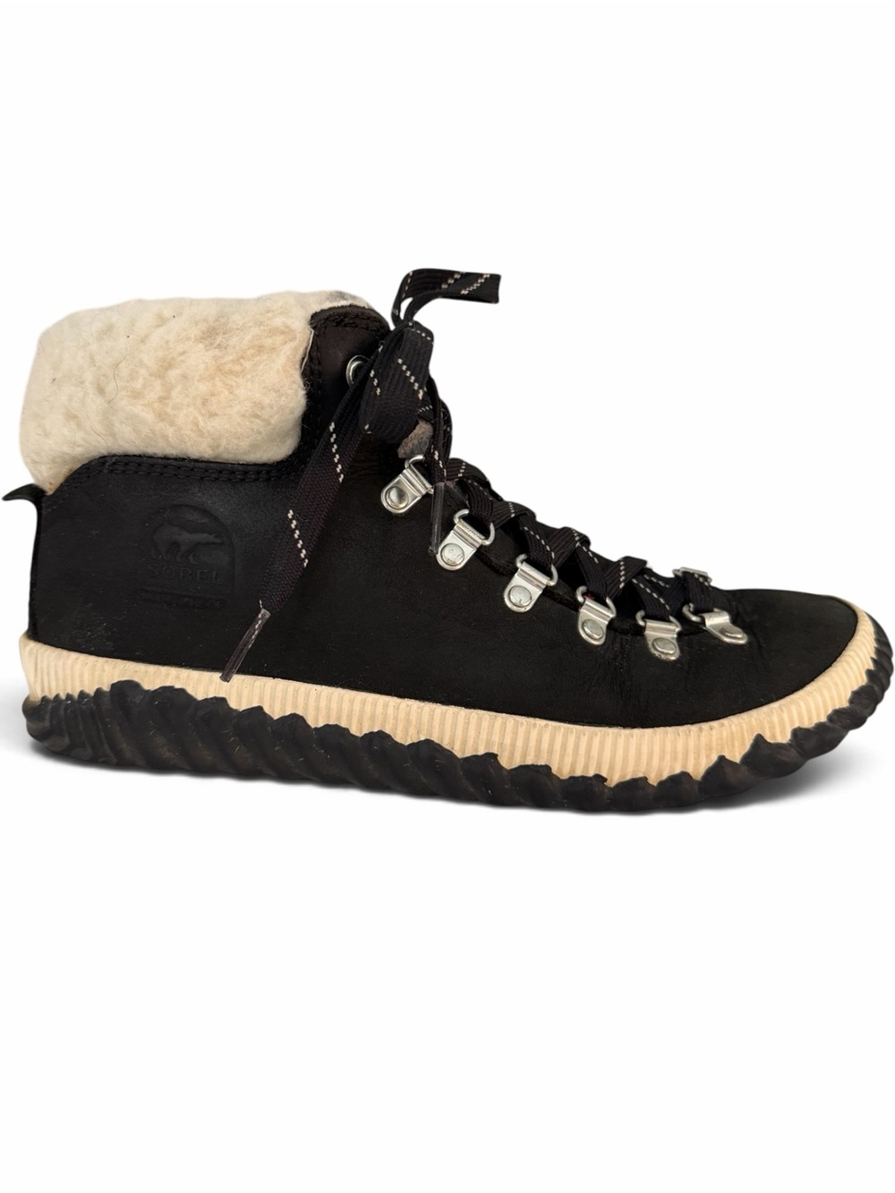 SOREL Black Out N About Plus Conquest Waterproof Winter Boots size 8.5